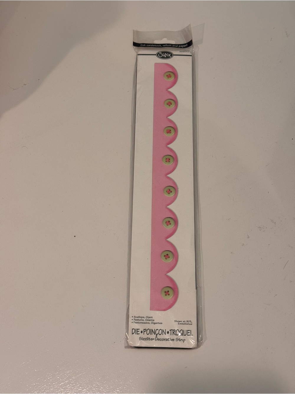 Sizzix Pink Scallop Decorative cutting Strip